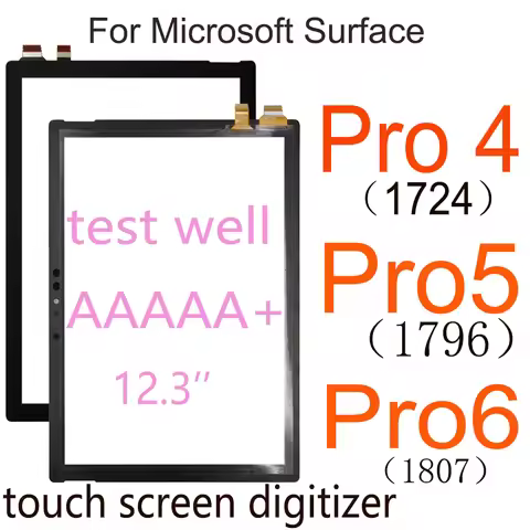 Wholesale For Microsoft Surface Pro 4 1724 Pro 4 Pro 5 1796 Pro 6 1807 Touch Screen Digitizer Glass 