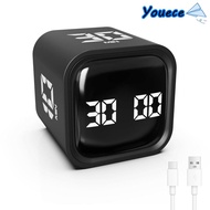 YOUECE Pomodoro Timer, Rotation Timing 5/10/30/60min Digital Cube Timer,  Gravity Sensing 3 Volume A