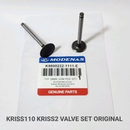 KRISS 1 KRISS 2 KRISS110 CT110 VALVE SET ORIGINAL MODENAS