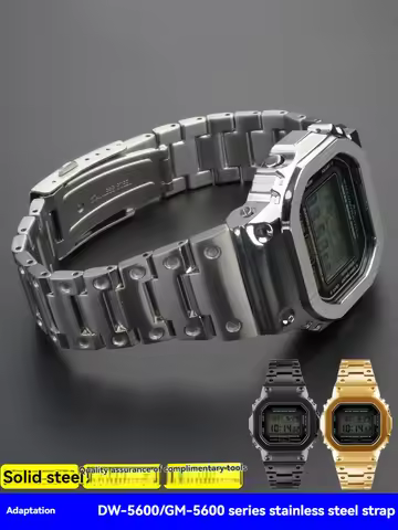 Stainless Steel Metal Watch Band & Case for G-SHOCK Casio 3299 GM-5600 DW5600 GWM-5610 GW-B5600 GB-5