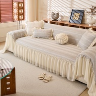 1pc Sofa Towel All-cover Patchwork Hem Sofa Throw Blanket Four Seasons Universal Anti Cat Scratch So
