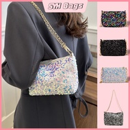 ins galaxy sequin shoulder bag, fashionable gradient sequin chain bag, versatile fashionable women's