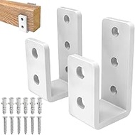 Heavy-Duty 2x4 Door Barricade Brackets 1/4" Industrial-Grade U-Shaped Security Brackets for Wood, Sh