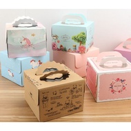 10pcs 8 inch Cake Box (Free cake board) Paper Box with handle