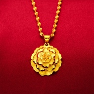 Hanging Necklace Chain Fake Gold Not Peeling 24k 1 Gram Real Italian 5 Thai Set Jewelry Plated G