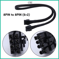CRE PCIe 8Pin to GPU 6+2Pin Power Adapter Cable PCIExpress to 8pin 6+2 Adapter
