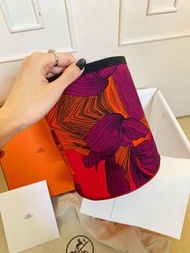 情人節禮物 新年禮物 So small bag  Hermes petit h canvas picotin basket bucket picotin bag tote  purple orange