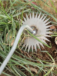 錳鋼园艺除草器,拔草松土的手持杆和锁拉式多功能除草器