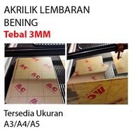 Acrylic Sheet 3mm Size A3/ A4/ A5 Acrylic/ BENING Marga Cipta/ Acrylic/ - Marga Cipta