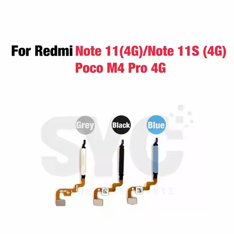 SYC Home Power Button Fingerprint Sensor Flex Cable For Xiaomi Redmi Note 11 Global Redmi Note 11s P