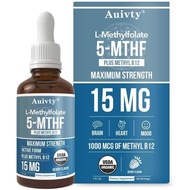 Organic Methyl Folate 1000 mcg + Methyl B12 Drops –  Supports brain, heart & mood. 1000mcg Methyl B1