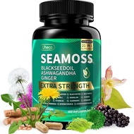 Superfood Advanced Irish Sea Moss Capsules - Sea Moss 21 in 1 Supplement Whit Black Seed, Ashwagandh