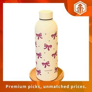 1000ml Pink Bow tumbler tahan sejuk 304 Stainless Steel Vacuum Tumbler Tumbler with Straw  Lid Leakp