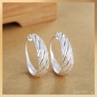 Silver Meteor Shower Foot Earrings Plain9999Earrings Jewelry Elderly Whole Body Gift for Mom Pure Si