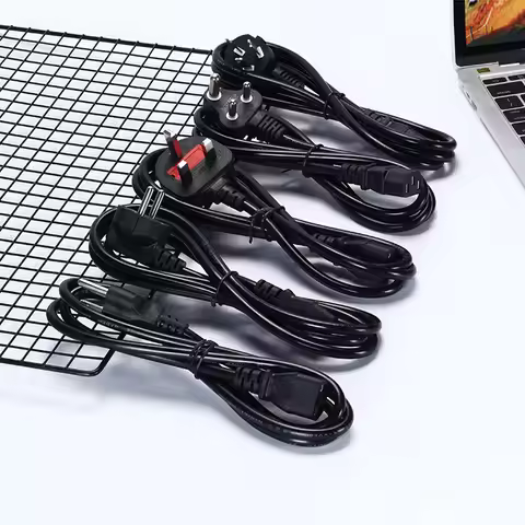 AC85V-265V 10A 1.5M/3M 3PIN EU Cord US UK AU Plug IEC C13 C13 TO C14 Extension Power Adapter Cable F