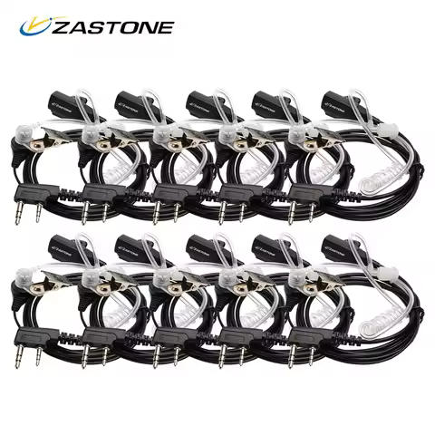 10pcs Zastone Air Acoustic Tube Earpiece Earphone Headphone Microphone for Ham CB Radio PMR446 Baofe