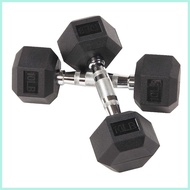 Dumbbell - Hexagon Rubber Dumbbells 10LB-20LB