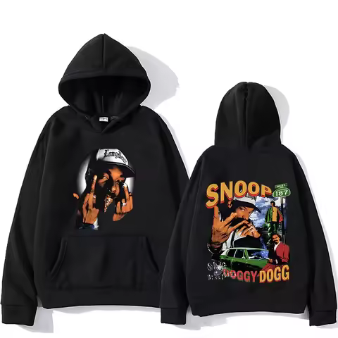 Hip Hop Snoop Dogg Printed Hoodie Autumn/Winter Gothic Sportswear with Hoodie Moletom Men's Hoodie
