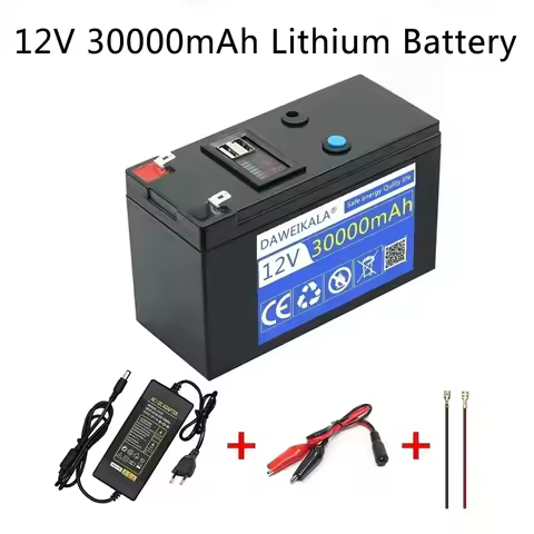 26 12V lithium Battery 30Ah 18650 Rechargeable battery pack for solar energy electric vehicle LED li