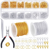 Handmade diy Jewelry 1,000pc Lobster Bracelet Connector 4-10mm Ring Buckle Single Necklace Material 