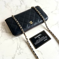 絕版古董包 Chanel黑色WOC皮革包 側背包 斜背包 中古二手包 長夾