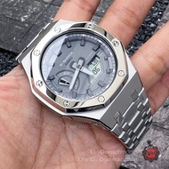 G-Shock AP Style Gentle Silver Grey Dial Stainless Steel Strap