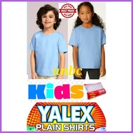 ✅ ⭐ ✈ Yalex Plain Shirt Pambata - kids Light Blue Roundneck