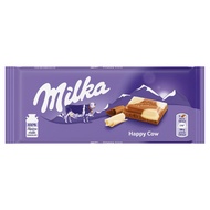 Milka Happy Cow Chocolate Bar Candy Alpenmilch Original รส Fuhflecken Cow sports 100g bbf.28/07/25