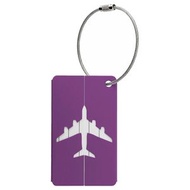 紫色 鋁合金行李牌 行李箱吊牌 拉絲箱包配件 行李牌 旅行用品