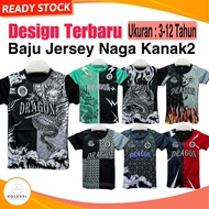KOLEKSI SEMPURNA Baju Bola Budak Lelaki Jersi Naga Jersey Dragon Baju Jersey Naga Budak Lelaki