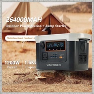 VANTISEN Power Station 700W/1200W AC 220V DC12v 15v Emergency Backup Battery Solar Generator For Camping Home Emergency Power Outdoor power supply Support USB socket wireless charging Local warranty CONPEX Power Station heavy duty thunderbox generator