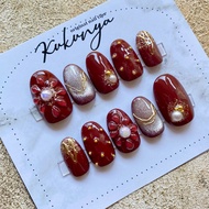 Moona nails | Mauve nails | Maroon nails | Simple nails | Graduation nails | Plain Nails | Fake nail