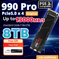 990Pro 8TB M.2 SSD M2 PCIe 5.0 NVME Solid State Drive 2280 Internal Hard Disk 2tb 4tb ssd nvme m2 hdd for Laptop playstation 5