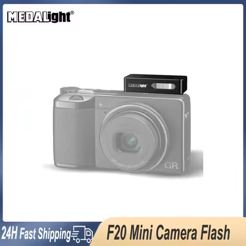 MEDALight F20 Mini Camera Flash Speedlite Wireless Pocket Flash Light Standard Hot Shoe Mount for Ri
