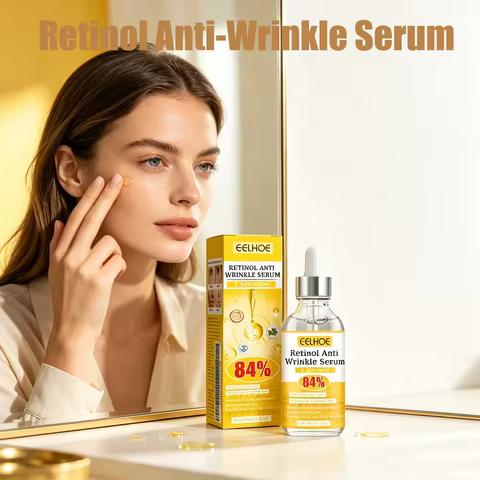 EELHOE Retinol Anti‑Wrinkle Serum Deep Soothing Fine‑Line Minimizer Pore Reduction Improve Dullness