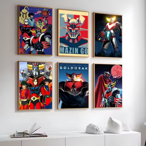Robot Goldorak Classic Anime Poster Prints Perfect Design Nordic Modern Home Decor Gift Quality Good