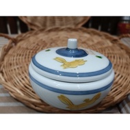 Arita Ware Fukui Sumi Kiln/Ashtray Or Sundries + Lid 9.5 * 7.3 cm. Made in Japan Unused F8