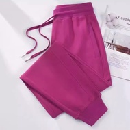 Heavyweight all-cotton women's sweatpants2025Spring and autumn women's large size pure cotton loose 
