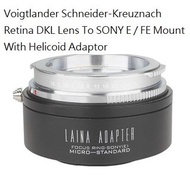 LAINA Voigtlander Schneider-Kreuznach Retina DKL Lens To SONY E / FE Mount With Helicoid Adaptor (微距接環，神力環)
