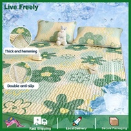 LIVE FREELY Latex Cooling Mats Queen/King Summer Mat Ice Silk Bedding Set Mattress Topper 乳胶凉席