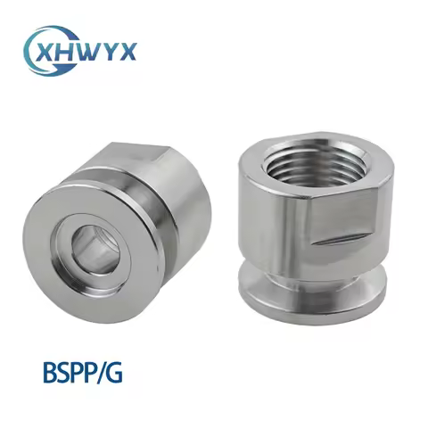 KF16 KF25 Vacuum Flange to G1/4" 1/2" BSPP Female Thread Stainless Steel Flange Pipe Pipe Fitting