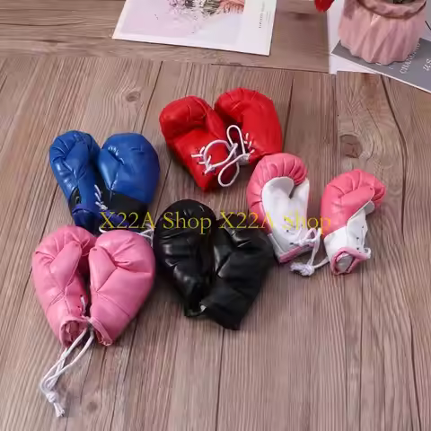 Unique Boxing Gloves Pendant Pink White/ Red / Black / Blue/ Pink 2 Pcs Hanging Decoration or Souven
