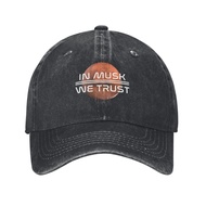 In Musk We Trust Elon Musk Space X Mars Exploration Tesla Nasa Fashion Hipster Cowboy Hat