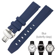 สายนาฬิกาข้อมือยางโค้ง19มม. 20มม. สำหรับ Tissot 1853 Le-Locle PRC200 Rolex Submariner Hamilton Omega