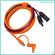WU Universal Solar Power Cable Connector to DC7909 8020 Male Connectors Charging Cord