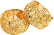 Gold Tone Indian Bangle Set for Women Dubai Style Bangle Set Indian Gold Tone Engraved Hinge Openabl