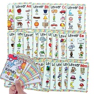 แฟลชการ์ด Flashcard ก-ฮ English Word Vocabulary Alphabet Letter ABC Flash Cards Preschool Montessori Educational Toys Memorie Table Game for Toddler Children Development บัตรคำภาษาอังกฤษ เกมส์ทายภาพ สื่อการเรียนการสอน เสริมพัฒนาการเด็ก แฟลชการ์ดคำศัพท