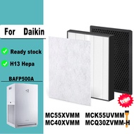 For Daikin Air Purifier, MC40XVMM, MC55XVMM, MCK55UVMM, MCQ30ZVMM-H, Replacement HEPA Filter and Deo