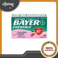 Bayer Aspirin Chewable Low Dose (36 count) - Cherry Flavor