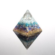 【客製化禮物】藍色海洋生命之樹-水晶大奧剛金字塔Orgonite療癒